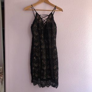 J.O.A Black Lace Dress
